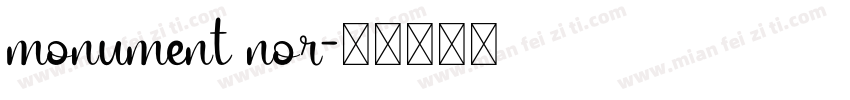 monument nor字体转换